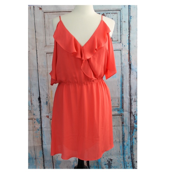 Nordstrom Dresses & Skirts - New Charles Henry (XL) Ruffle Cold Shoulder Dress